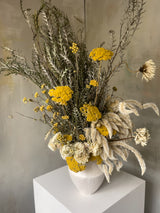 Golden Daze Dried Flower Vase Arrangement