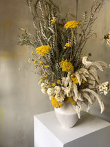 Golden Daze Dried Flower Vase Arrangement