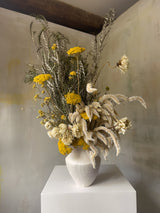 Golden Daze Dried Flower Vase Arrangement