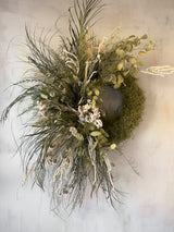 Lichen Moon Dried Flower Wreath