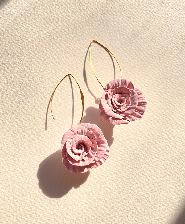 Fleur Drop Rose Earrings