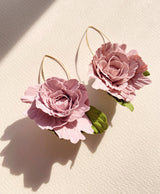 Fleur Drop Large Rose Earrings