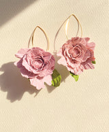 Fleur Drop Large Rose Earrings