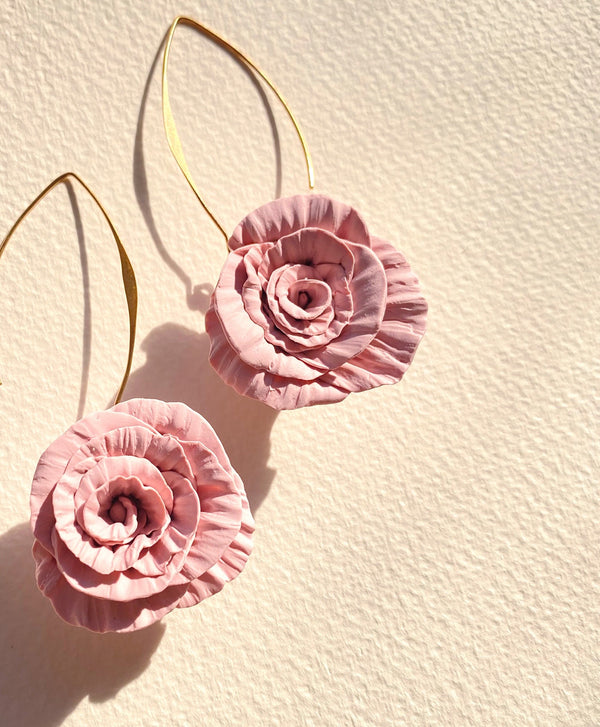 Fleur Drop Rose Earrings